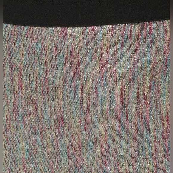 Paco Rabanne Bodyline Colorblock Multicolor Metallic Knit Leggings - Picture 4 of 7